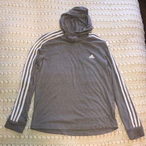 Adidas Cowl Neck Lightweight Grey Hoodie